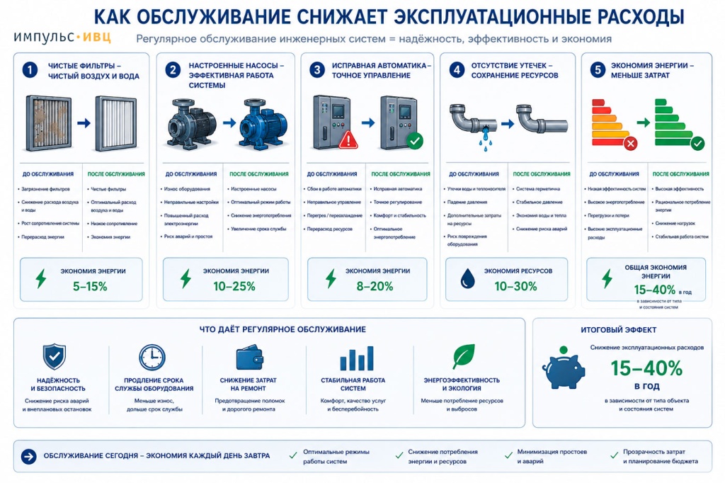 Как обслуживание снижает эксплуатационные расходы Как обслуживание снижает эксплуатационные расходы