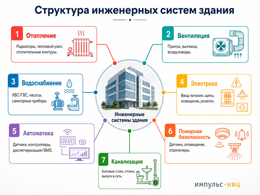Структура инженерных систем здания