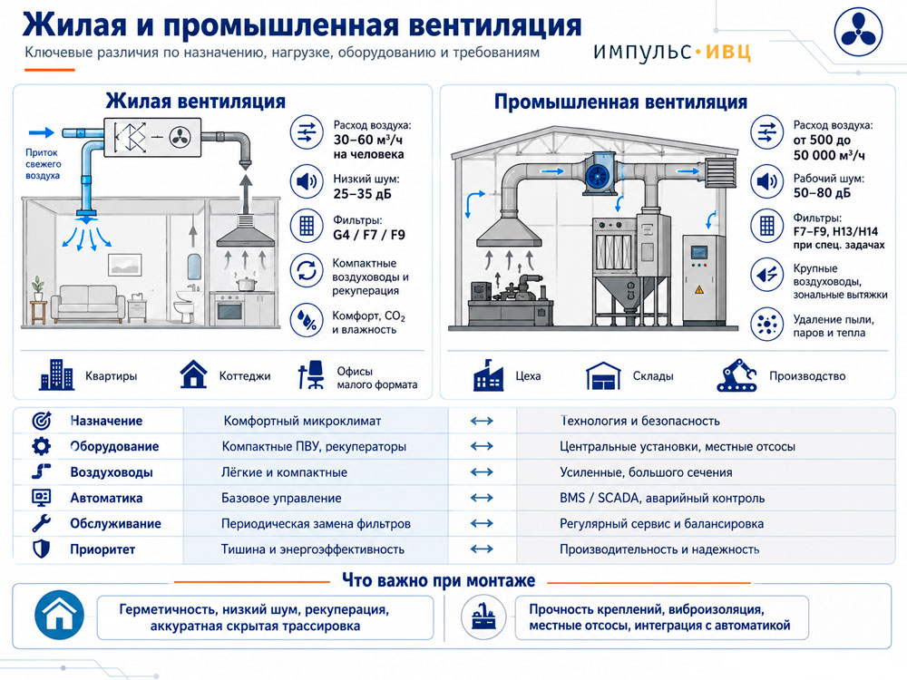 Жилая и промышленная вентиляция